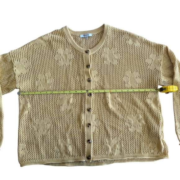 NWT Madewell Floral Open-Stitch Cardigan Sweater - Picture 3 of 7
